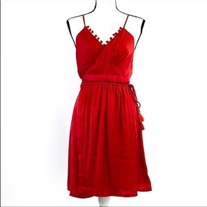 TJD The Jetset Diaries Red Wrap Dress size Medium